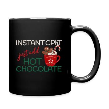 Instant CPhT just add hot Chocolate Weihnachten - Tasse einfarbig - Schwarz - Rechts
