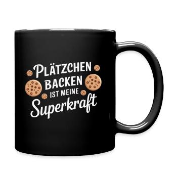 Baking cookies is my superpower - Full Colour Mug - black - Right