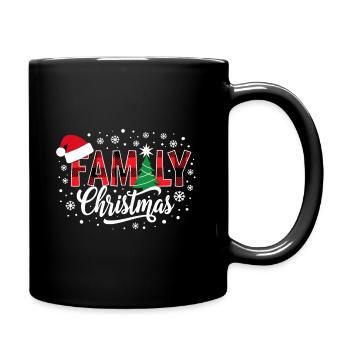 Noël en famille - Mug uni - noir - Droite