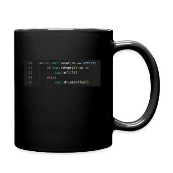 Lustiges Programmierer Büro Meme. - Tasse einfarbig - Schwarz - Rechts