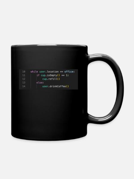 Lustiges Programmierer Büro Meme. - Tasse einfarbig - Schwarz