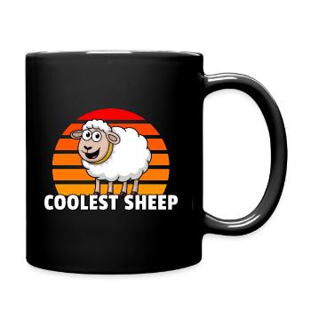 Coolest Sheep - Vintage Sunset - Full Colour Mug - black - Right