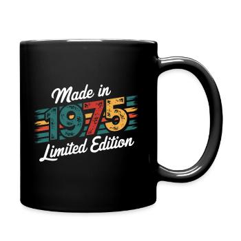 Made In 1975 Limited Edition - 50. Geburtstag - Tasse einfarbig - Schwarz - Rechts