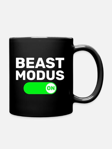 BEAST MODUS ON - FITNESS - GYM - TRAINING - SPORT - Tasse einfarbig - Schwarz