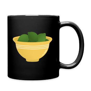 Bol de citrons verts - Mug uni - noir - Droite