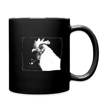 Crazy Chicken | Crazy Chicken | Hand Drawn - Full Colour Mug - black - Right