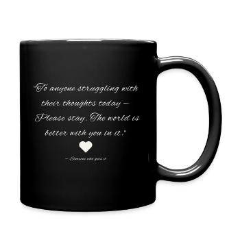 À celui qui lutte - Mug uni - noir - Droite