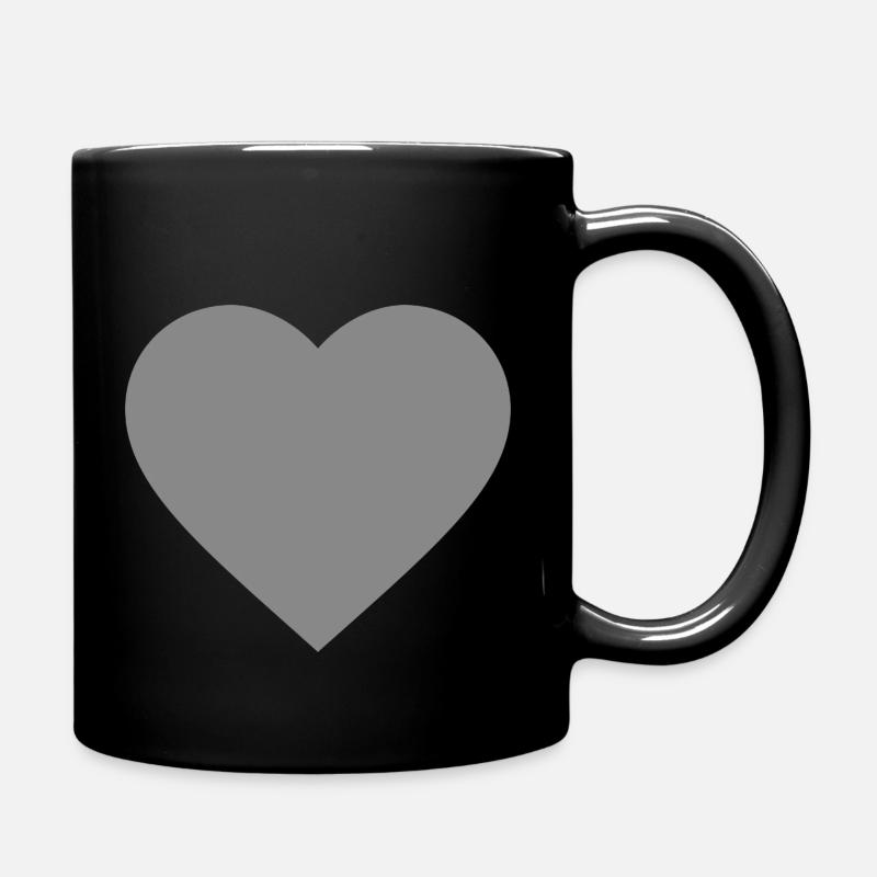 the gray heart - Tasse einfarbig - Schwarz