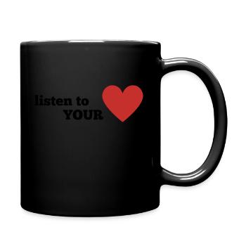 écoutez VOTRE cœur - Mug uni - noir - Droite