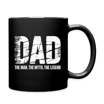 Papa, der Mann, der Mythos, die Legende - Tasse einfarbig - Schwarz - Rechts