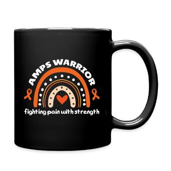 Amps Warrior, Fighting Pain With Strength - Tasse einfarbig - Schwarz - Rechts