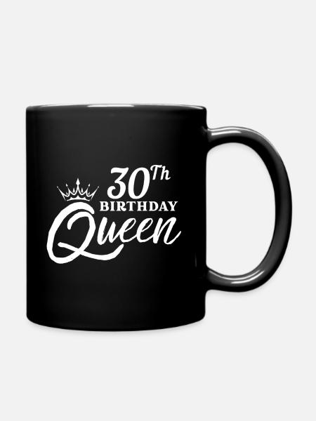 30. Geburtstag - Tasse einfarbig - Schwarz