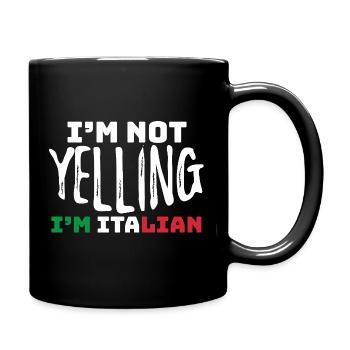 Conception typographique audacieuse de la fierté italienne - Mug uni - noir - Droite