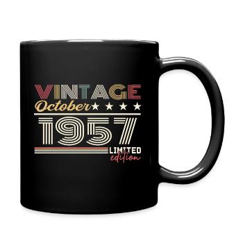 October 1957 Retro Anniversary 1957 October 1957 - Full Colour Mug - black - Right