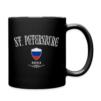 J’aime Saint-Pétersbourg, Saint-Pétersbourg Russie - Mug uni - noir - Droite