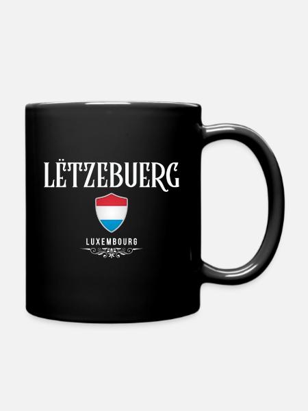Luxemburger Flagge, ich liebe Luxemburg - Tasse einfarbig - Schwarz