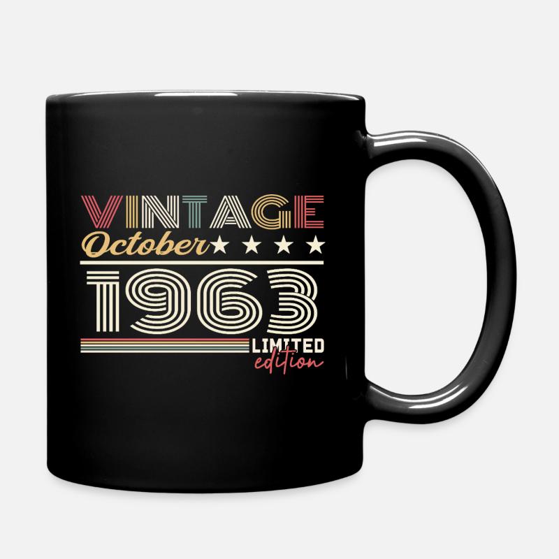 Octobre 1963 rétro anniversaire 1963 Octobre 1963  - Mug uni - noir
