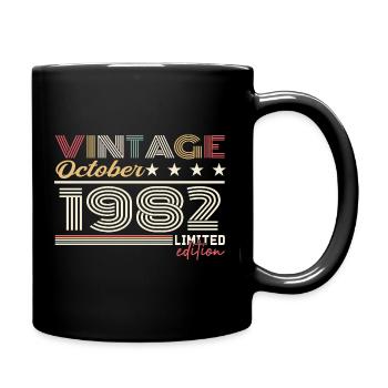 Octobre 1982 rétro anniversaire 1982 Octobre 1982  - Mug uni - noir - Droite