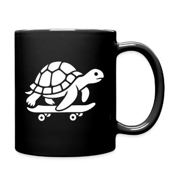 Minimalist Turtle Skateboard Skateboard - Full Colour Mug - black - Right