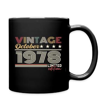 Octobre 1978 rétro anniversaire 1978 Octobre 1978  - Mug uni - noir - Droite