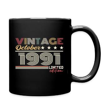 Octobre 1991 rétro anniversaire 1991 Octobre 1991  - Mug uni - noir - Droite