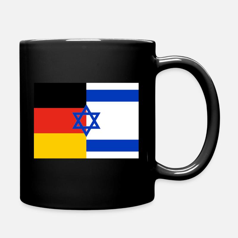Flagge Deutschland Israel - Tasse einfarbig - Schwarz