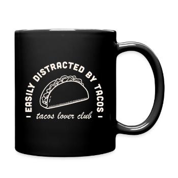 Amateur de tacos drôle cuisine mexicaine blagues humour latino - Mug uni - noir - Droite