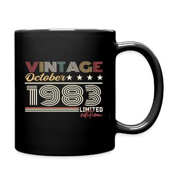 October 1983 Retro Anniversary 1983 October 1983 - Full Colour Mug - black - Right