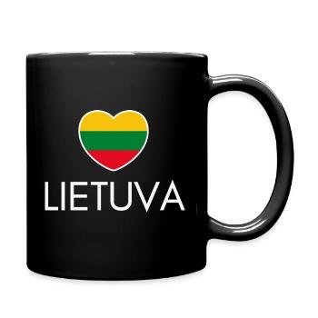 I love Lithuania, heart Lithuania - Full Colour Mug - black - Right