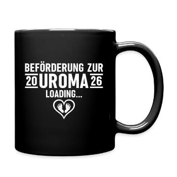 Beförderung zur Uroma 2026 loading - Tasse einfarbig - Schwarz - Rechts