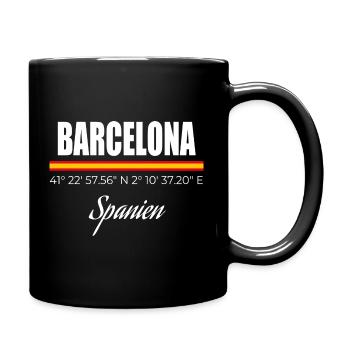Barcelone - Mug uni - noir - Droite