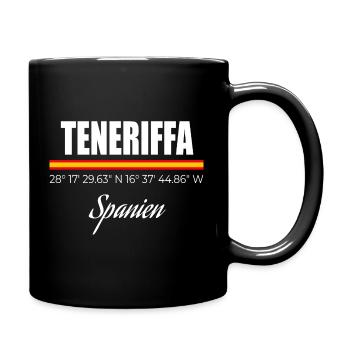 Teneriffa - Tasse einfarbig - Schwarz - Rechts