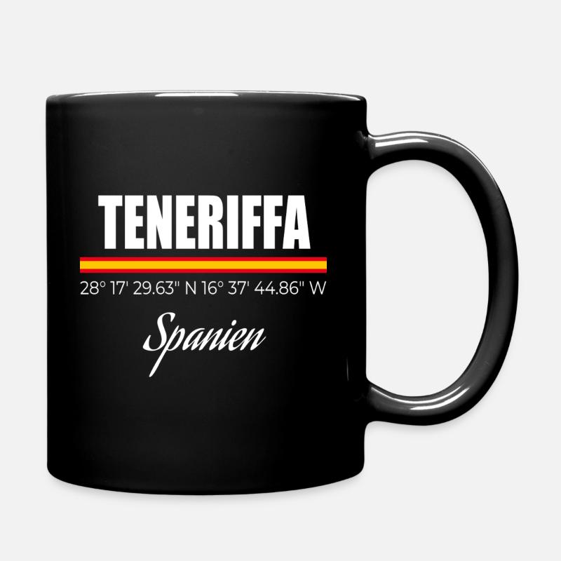 Teneriffa - Tasse einfarbig - Schwarz