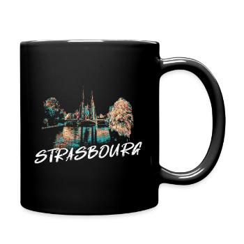 Cathédrale de Strasbourg – Illustration - Mug uni - noir - Droite