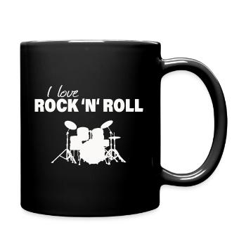 Rock and roll - Mug uni - noir - Droite