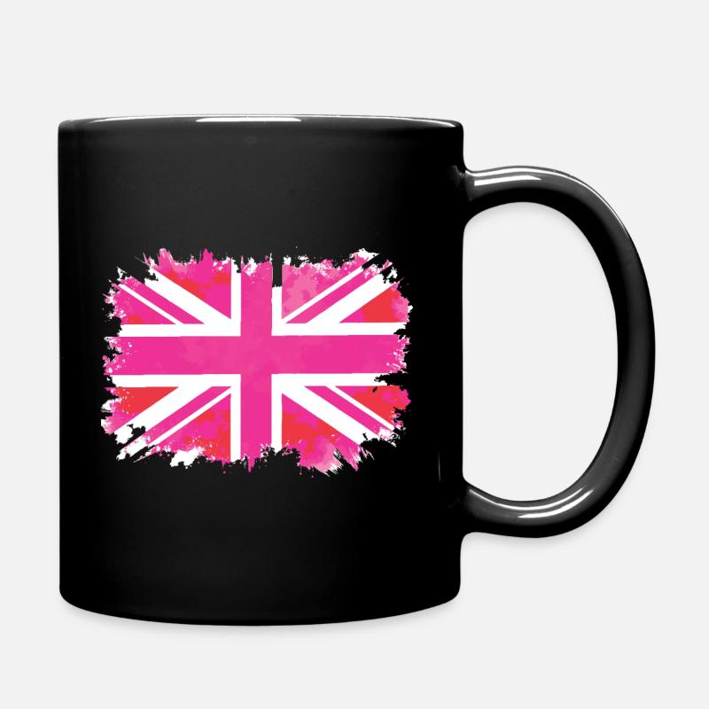 Pink Union Jack - Tasse einfarbig - Schwarz