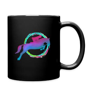 équitation - Mug uni - noir - Droite