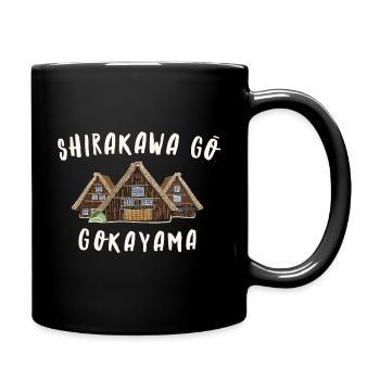 Shirakawa-Go und Gokayama, Welterbestätte Japan - Tasse einfarbig - Schwarz - Rechts