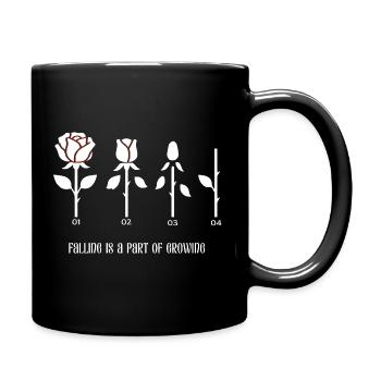 Minimalist Rose Modern Line Art - Full Colour Mug - black - Right