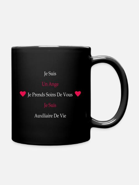 I Am an Angel, I Am a Life Worker - Full Colour Mug - black