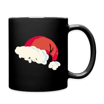 Noël Père Noël chapeau flat design - Mug uni - noir - Droite