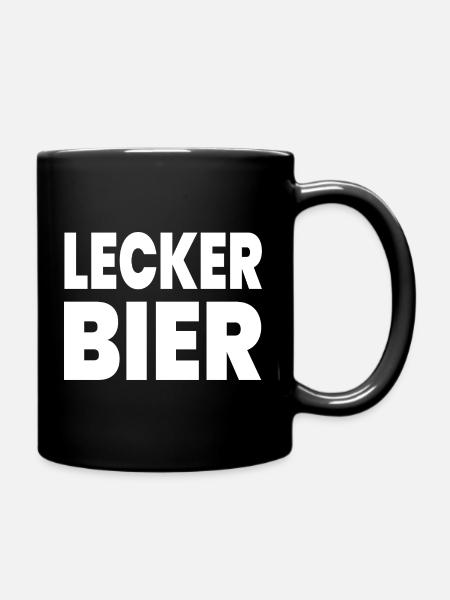 Bier - Tasse einfarbig - Schwarz