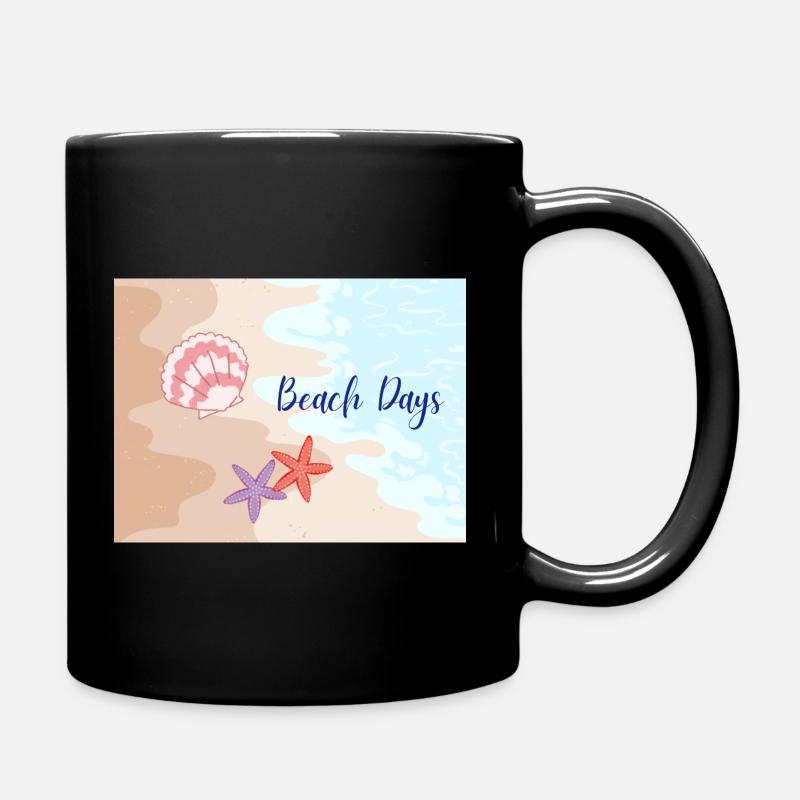 Journées à la plage Motifs de plage Étoiles de mer - Mug uni - noir