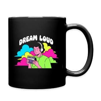 Dream Loud Neon Vibes - Mug uni - noir - Droite