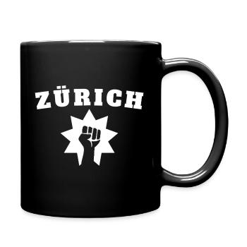 Zürich - Tasse einfarbig - Schwarz - Rechts