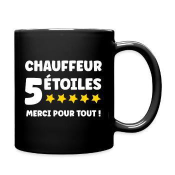 5 star driver thank you for everything - Full Colour Mug - black - Right