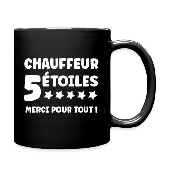 Chauffeur 5 Étoiles Merci Pour Tout - Mug uni - noir - Droite