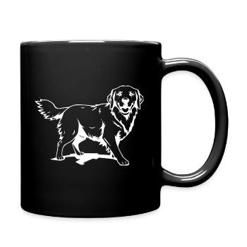 Golden Retriever Hunde T-shirt Hundeshirt Geschenk - Tasse einfarbig - Schwarz - Rechts