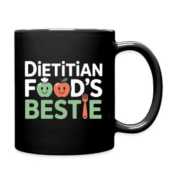 Registrierter Ernährungsberater für Lebensmittelgesundheit Bekleidung - Tasse einfarbig - Schwarz - Rechts