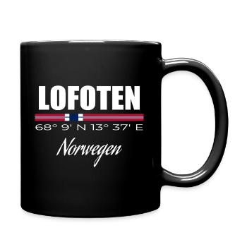 Lofoten - Tasse einfarbig - Schwarz - Rechts